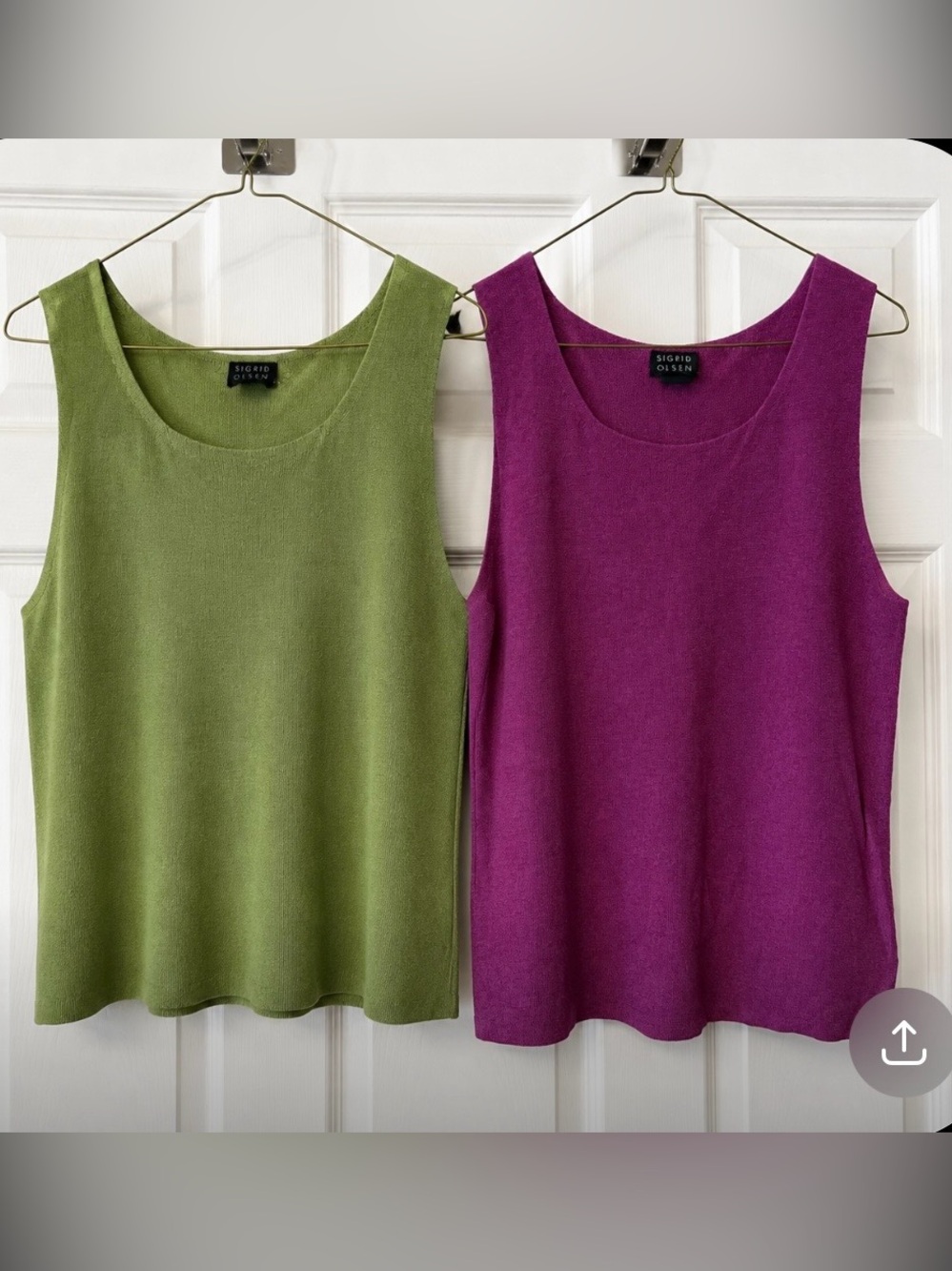 Sigrid Olsen Tanks-2 purple and green